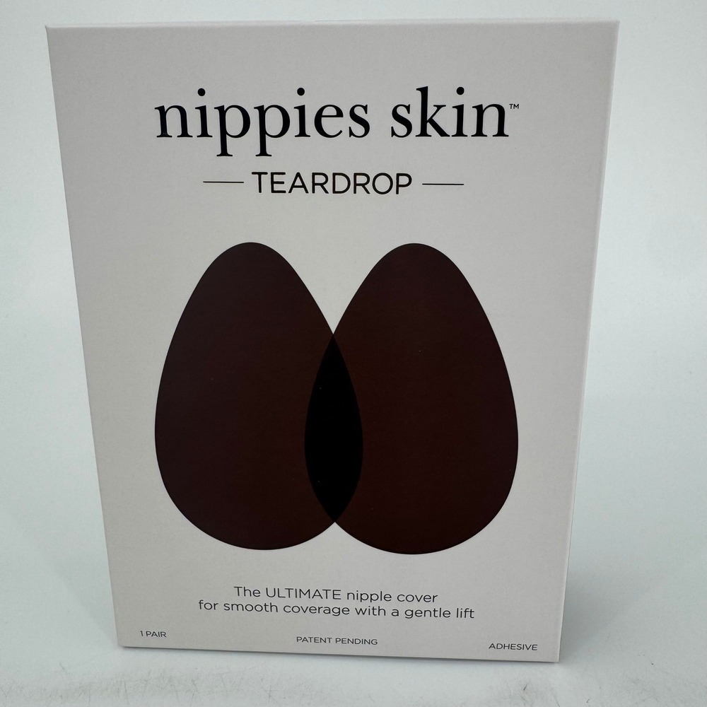 Nippies Skin Teardrop Adhesive Nipple‎ Covers Espresso Size 1 A-B Cups Reusable